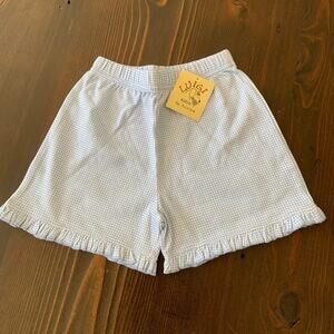 Luigi‎ Kids Girl's Blue Gingham Ruffle shorts NWT size 5